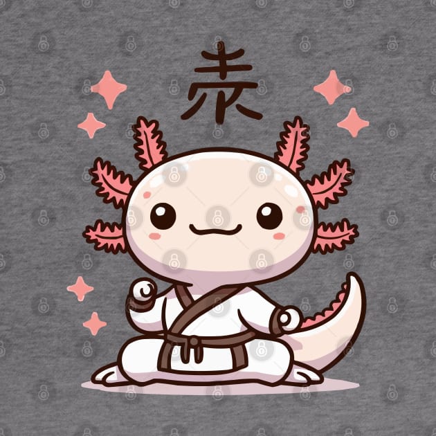 cute axolotl karate by fikriamrullah